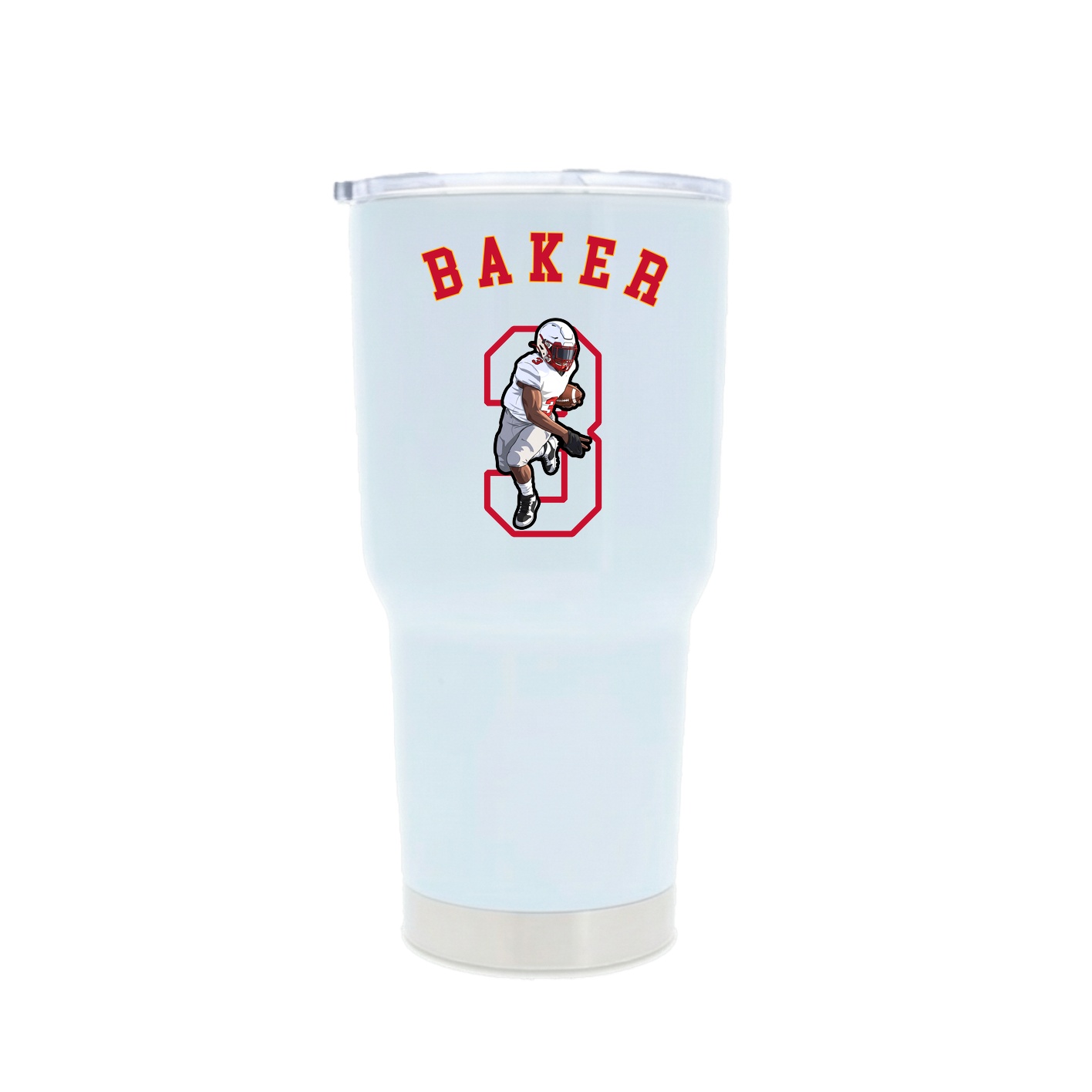 30oz Stainless Steel Tumbler — Shirsey Arch in White
