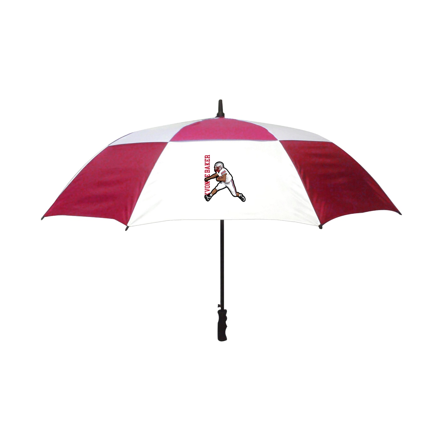 Golf Umbrella — Name Vertical in Red