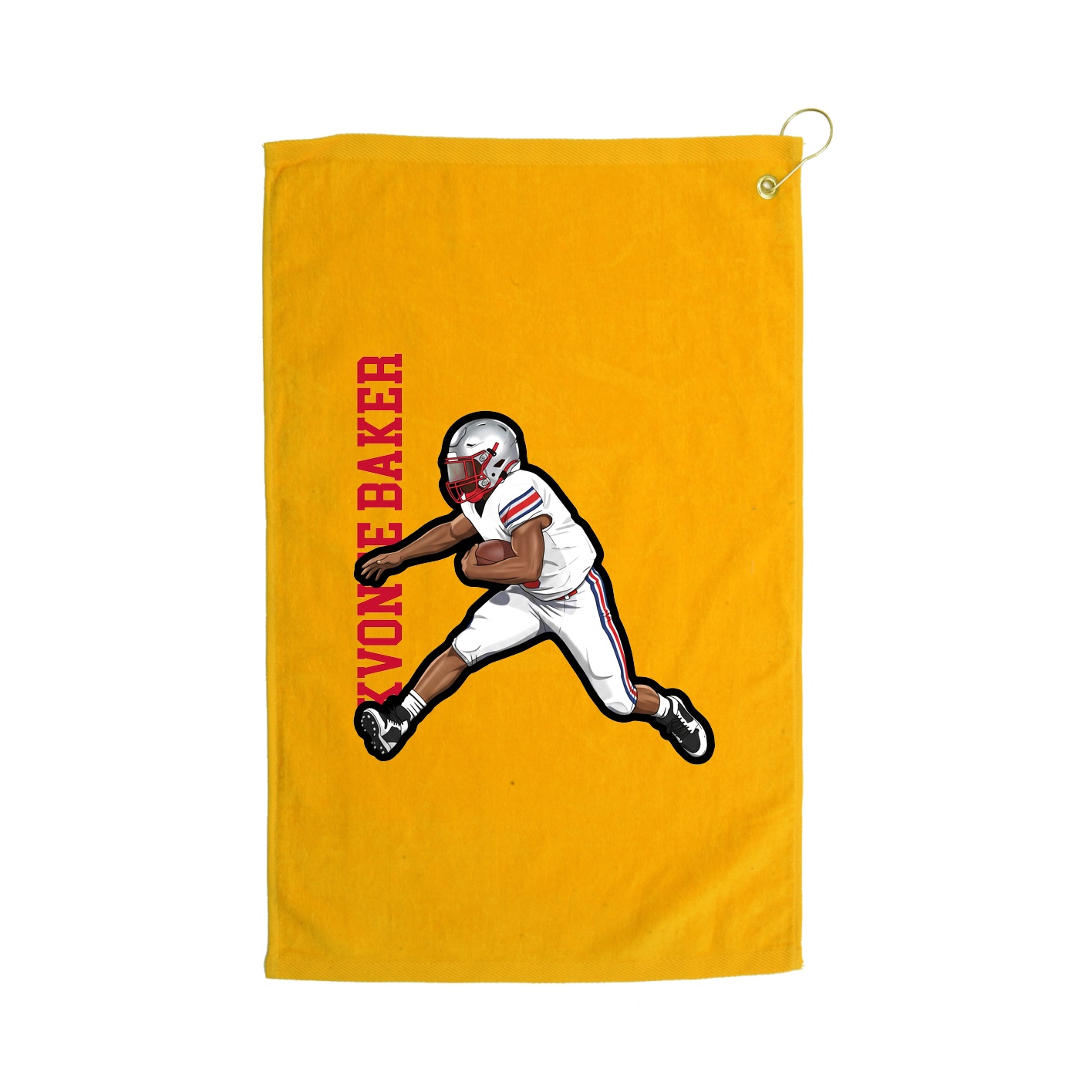 Golf Towel — Name Vertical in Gold