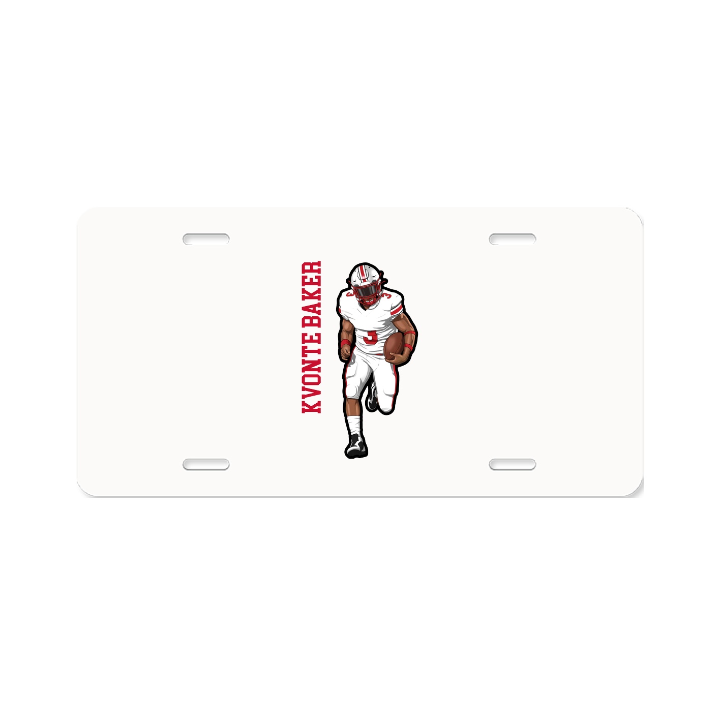 License Plate — Name Vertical in Classic