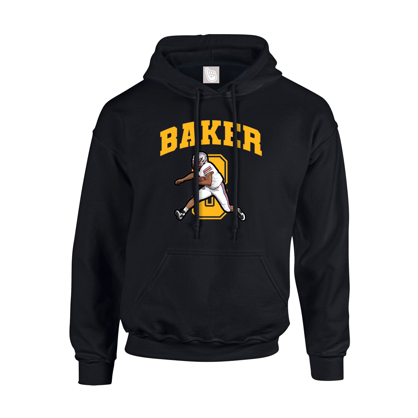Hoodie — Number in Black