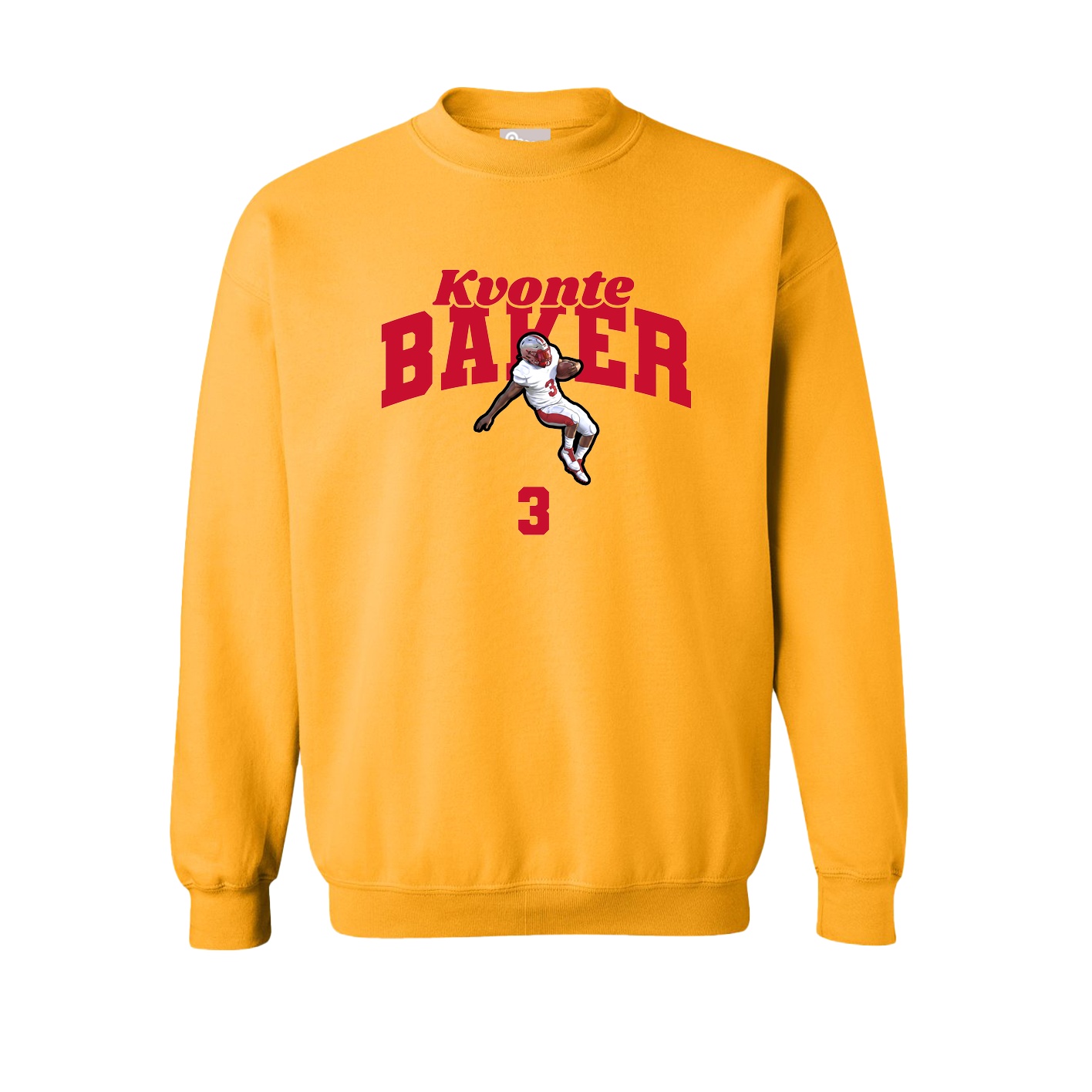 Fleece Crew — Signature Arch in Gold
