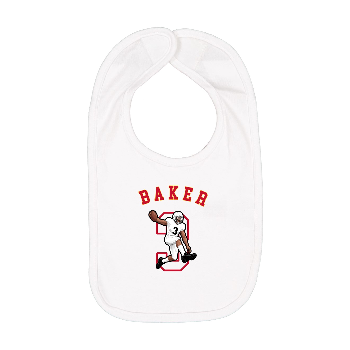 Infant Bib — Shirsey Arch in White