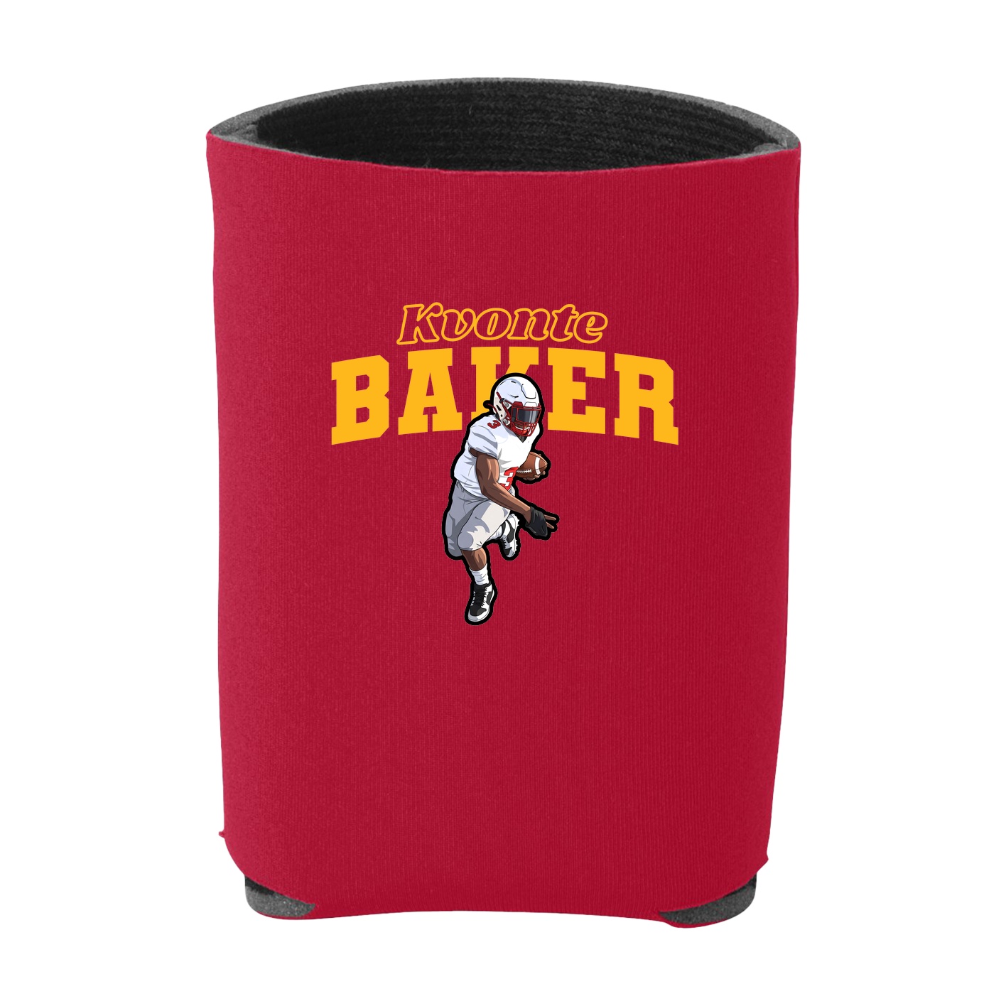 Can Holder — Name Arch in Red
