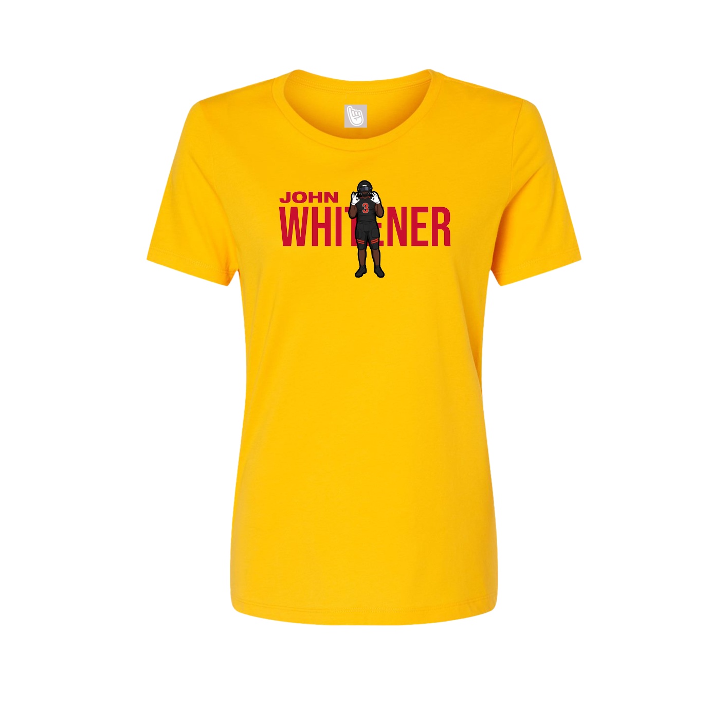 Fitted Women's Tee — Player Name in Gold