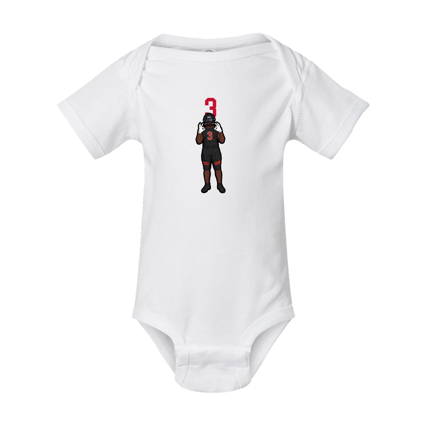 Baby Onesie — Number Top in White