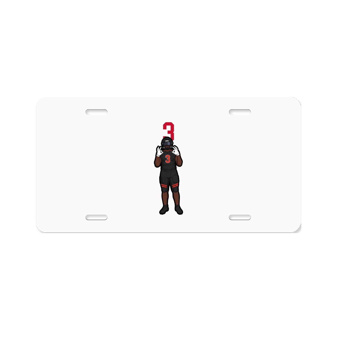 License Plate — Number Top in Classic