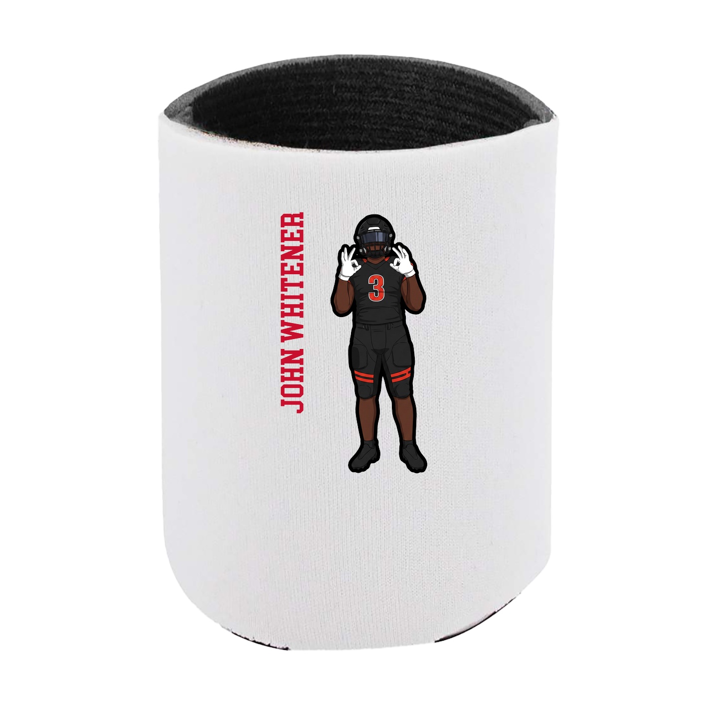 Can Holder — Name Vertical in White