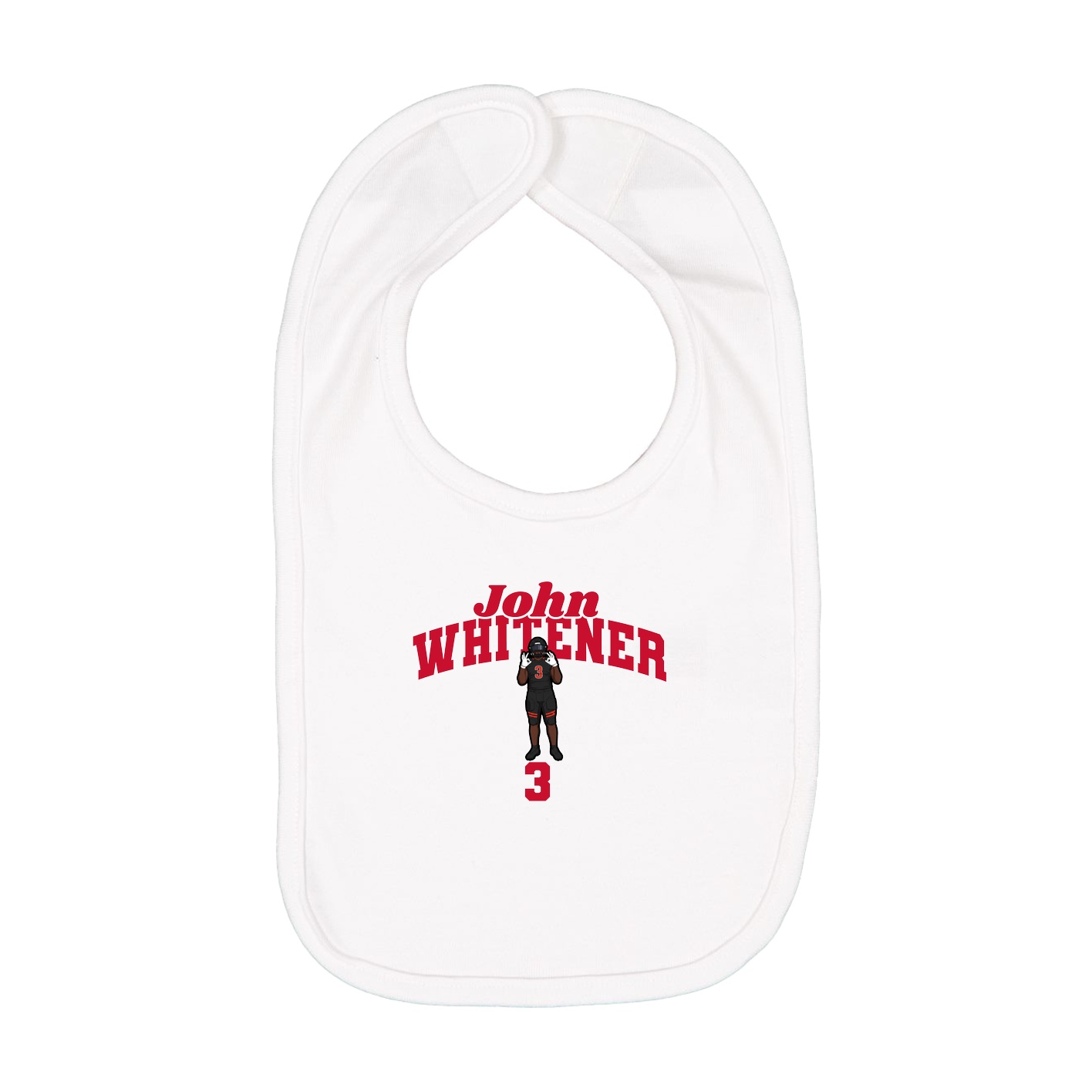 Infant Bib — Signature Arch in White