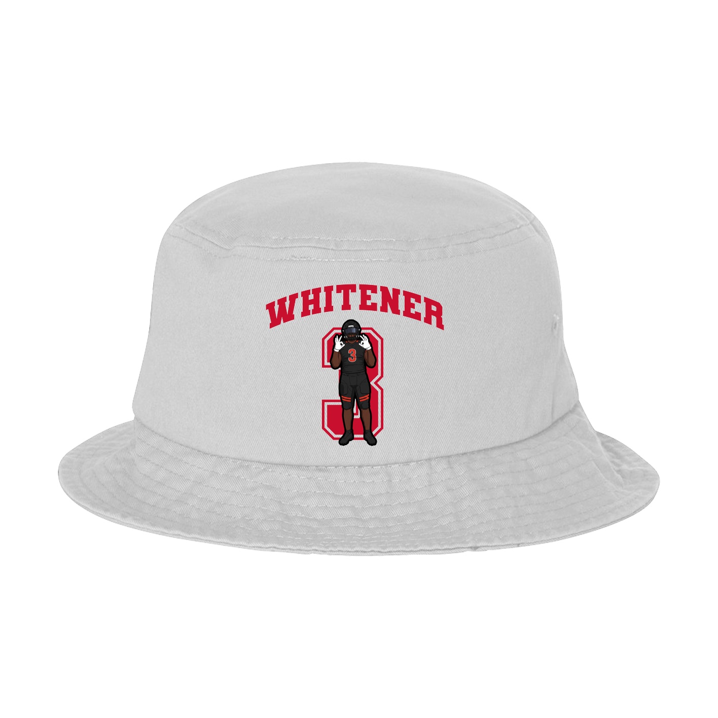Bucket Cap — Number in White