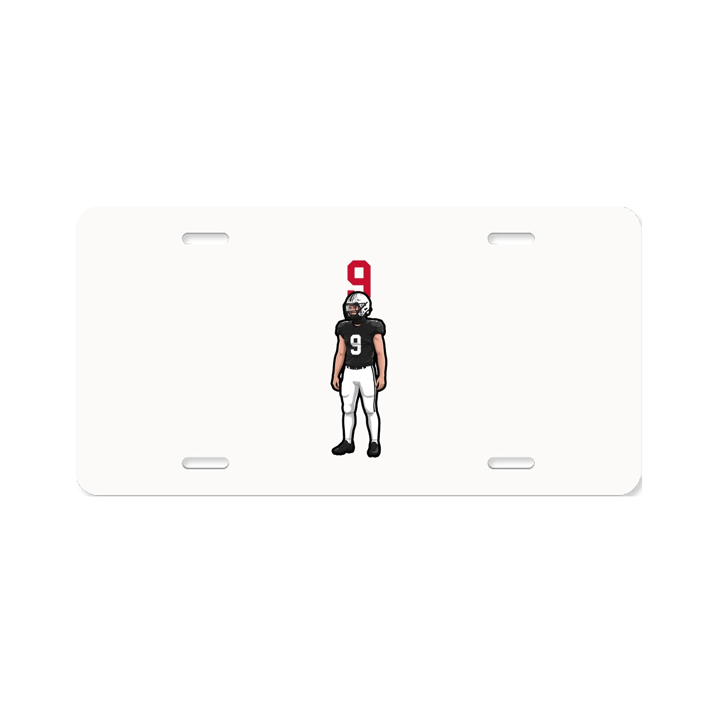License Plate — Number Top in Classic