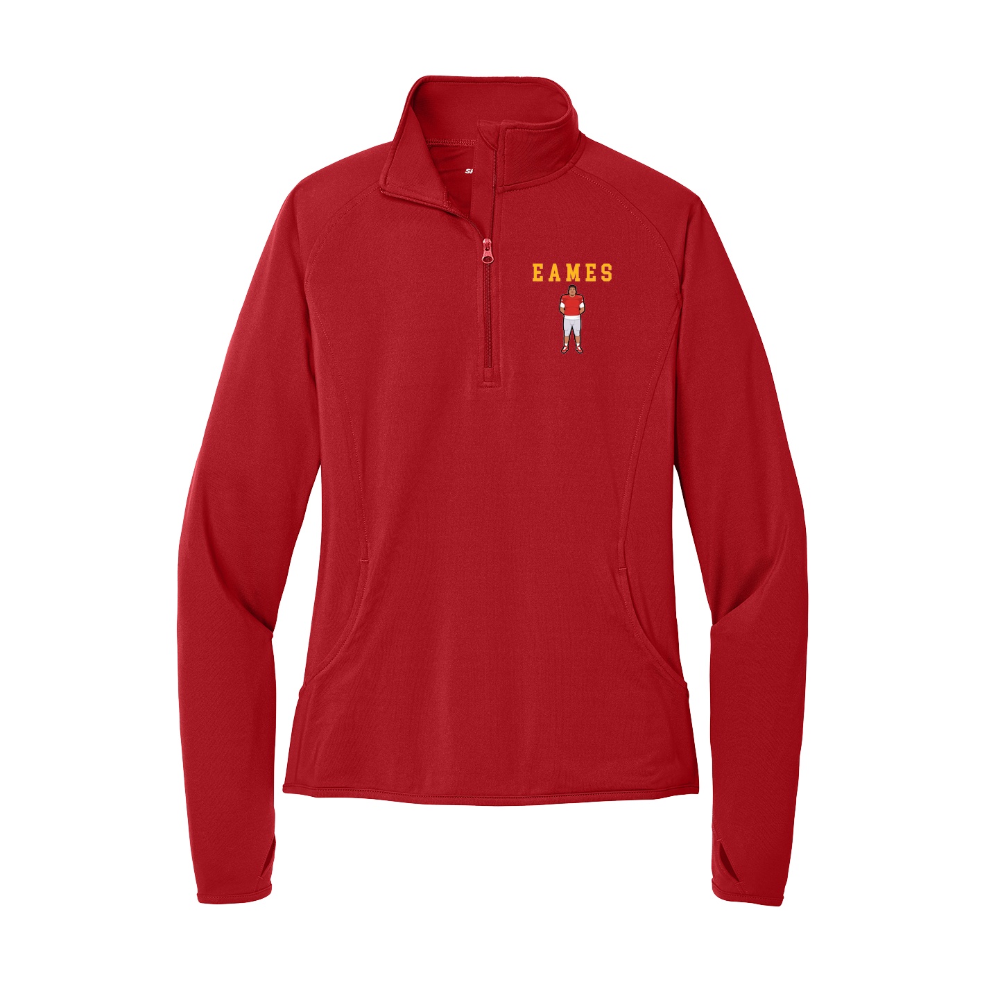 Women's Q-Zip Pullover — Shirsey in Red