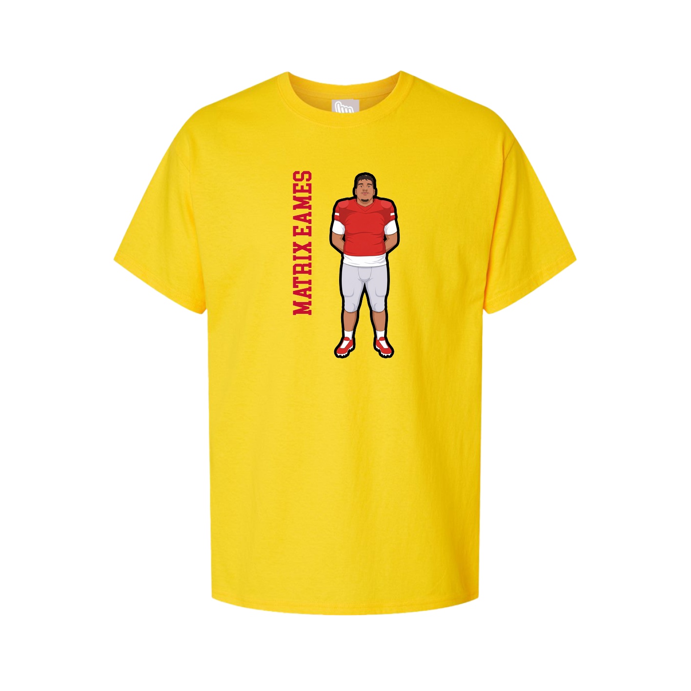 Youth Tee — Name Vertical in Gold