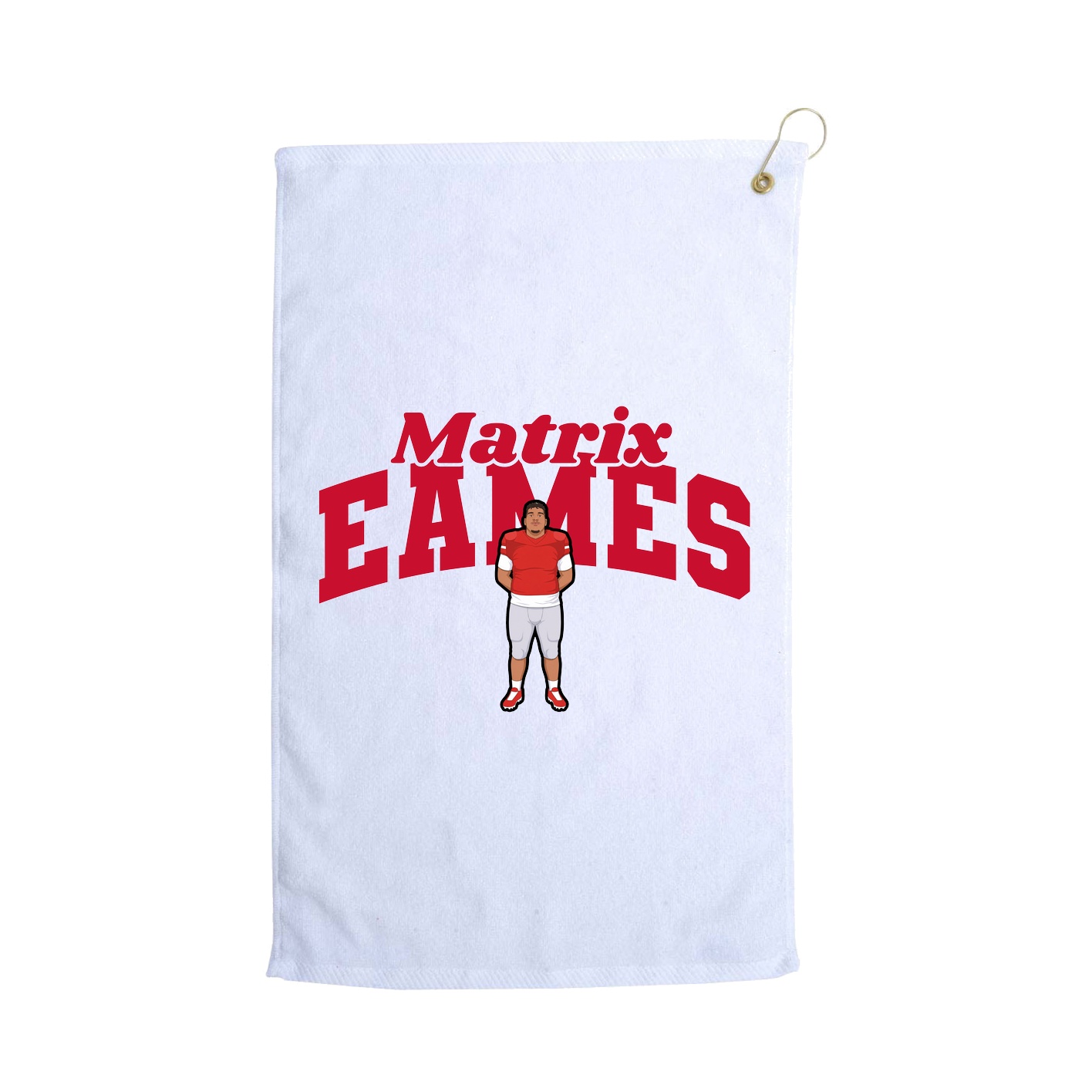 Golf Towel — Signature Arch in White