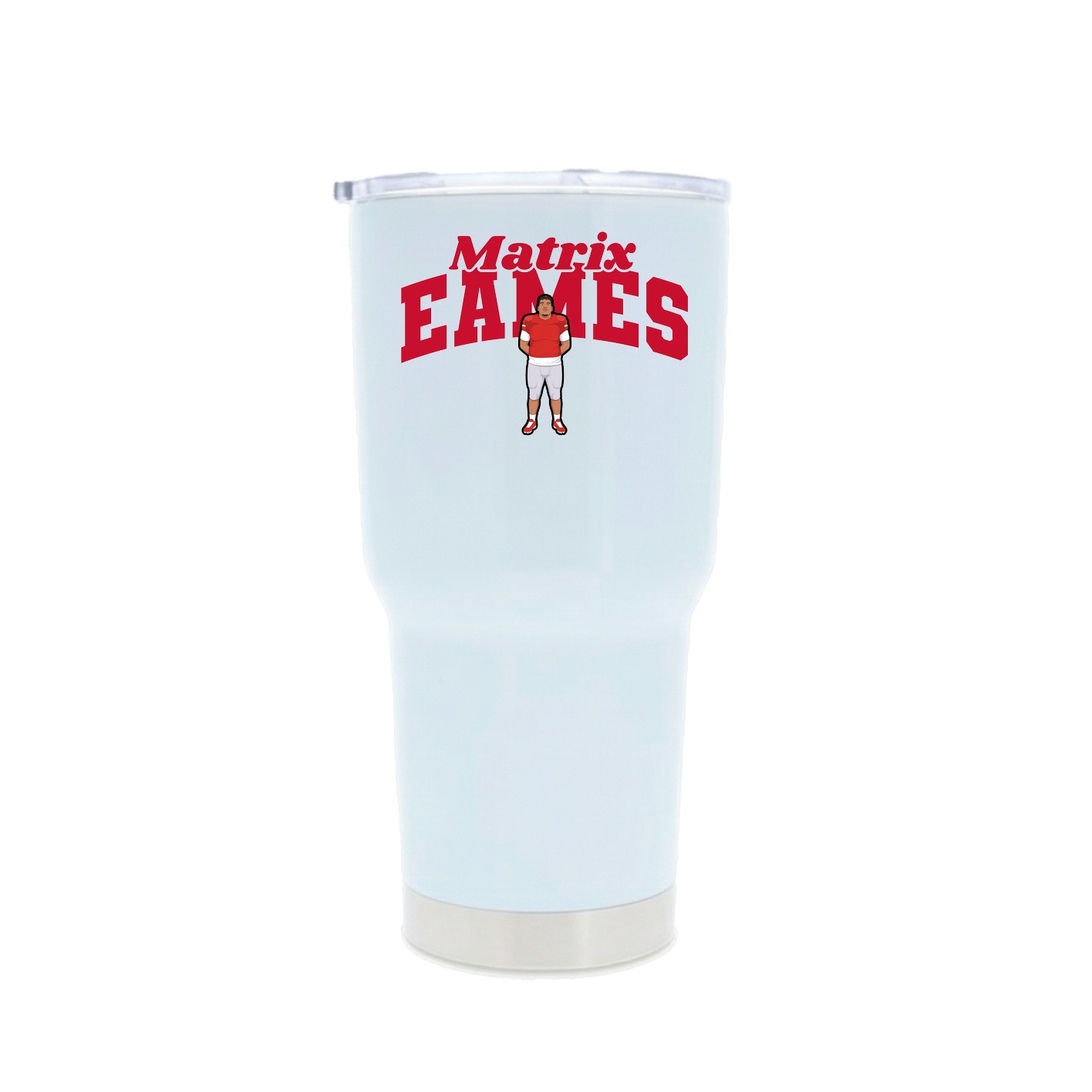 30oz Stainless Steel Tumbler — Signature Arch in White