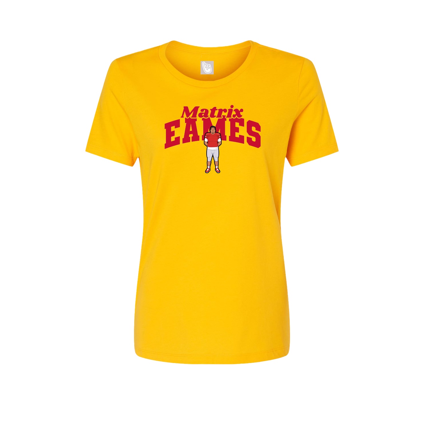 Fitted Women's Tee — Signature Arch in Gold