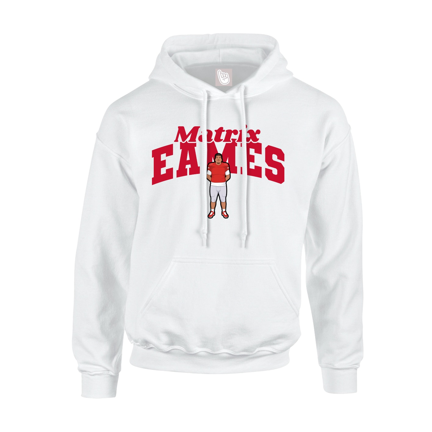 Hoodie — Signature Arch in White