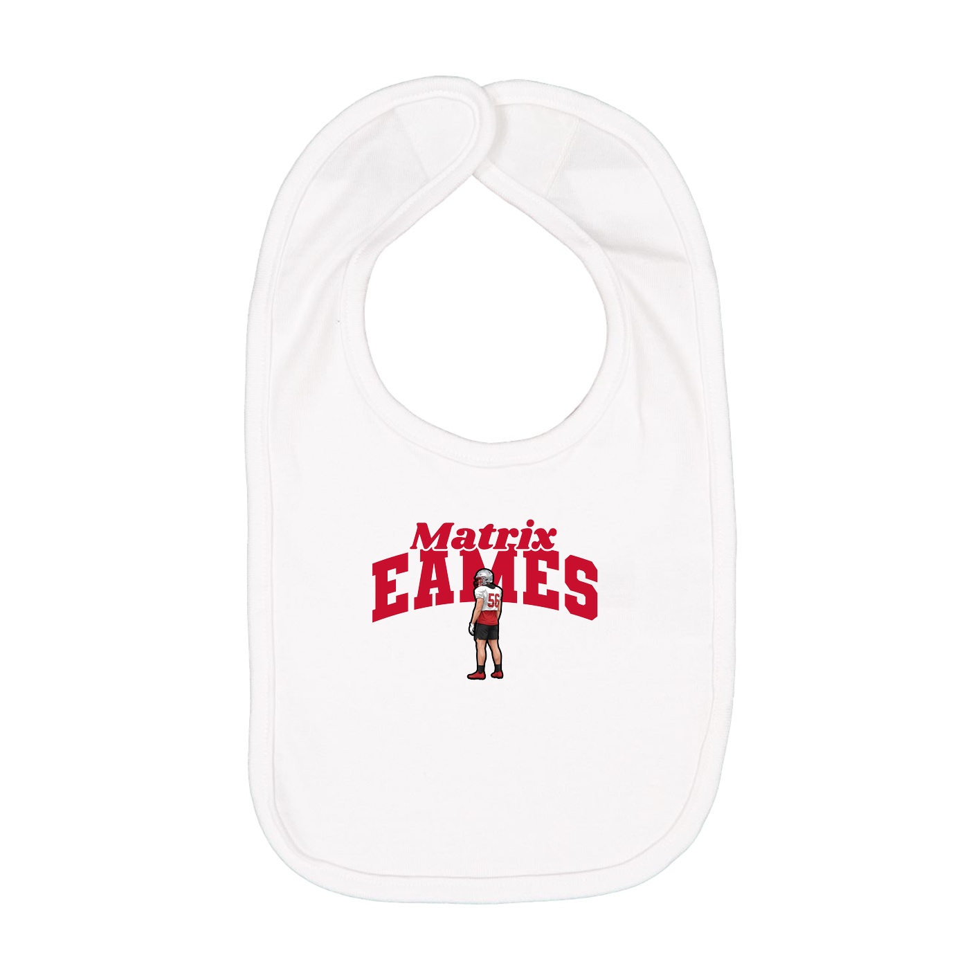 Infant Bib — Signature Arch in White