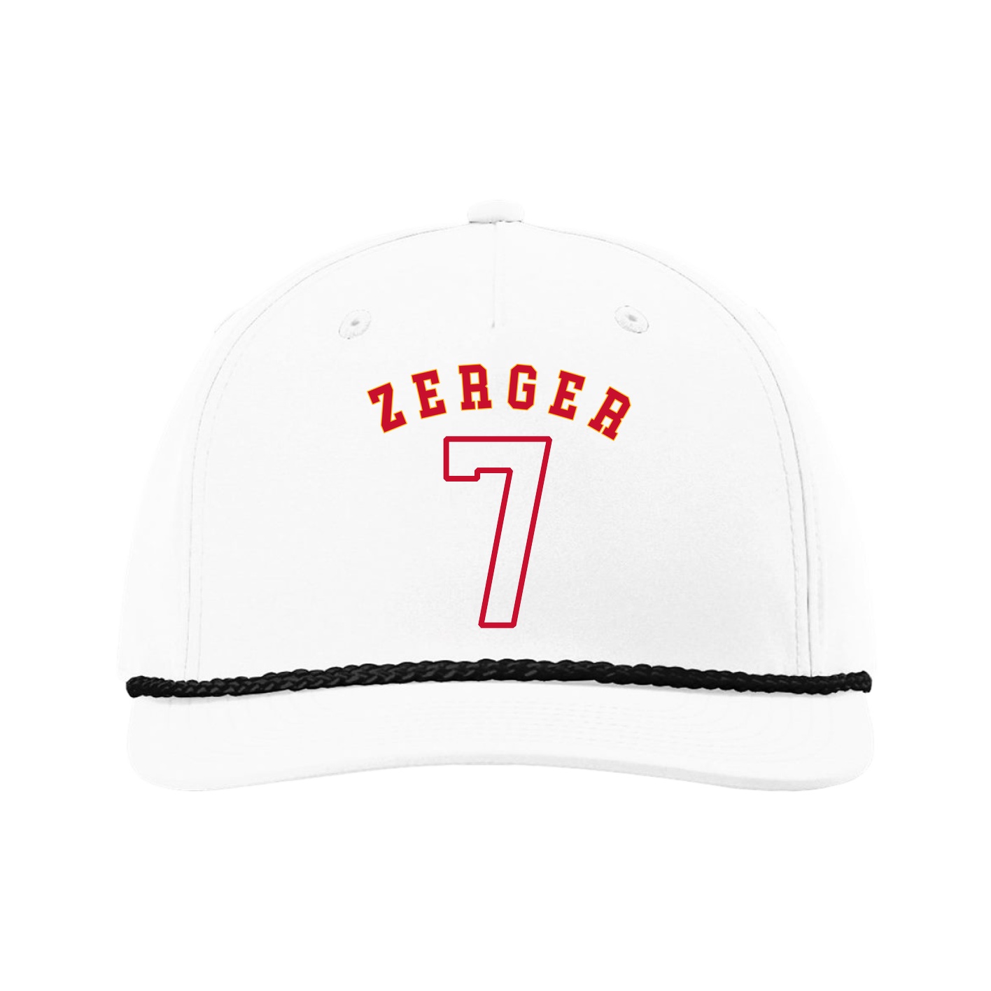 Five-Panel Classic Rope Cap — Shirsey Arch in White