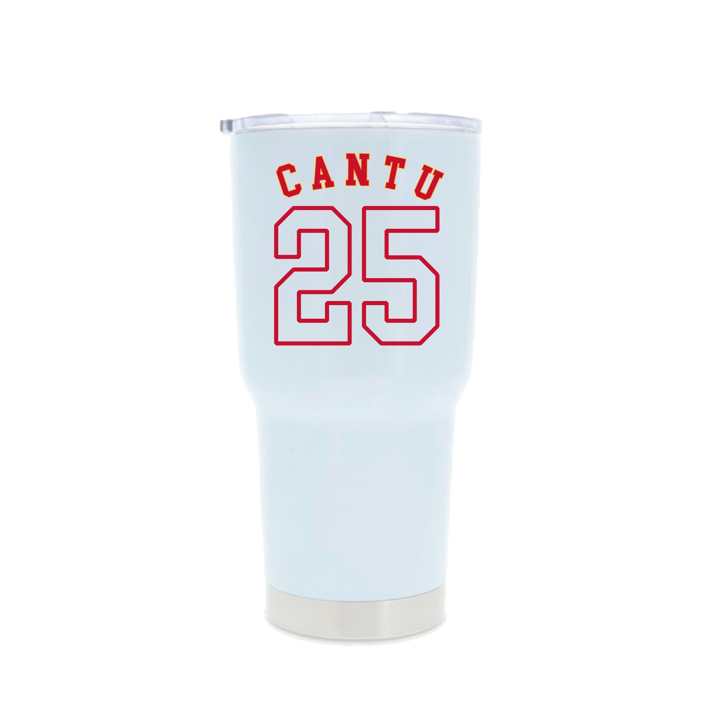30oz Stainless Steel Tumbler — Shirsey Arch in White