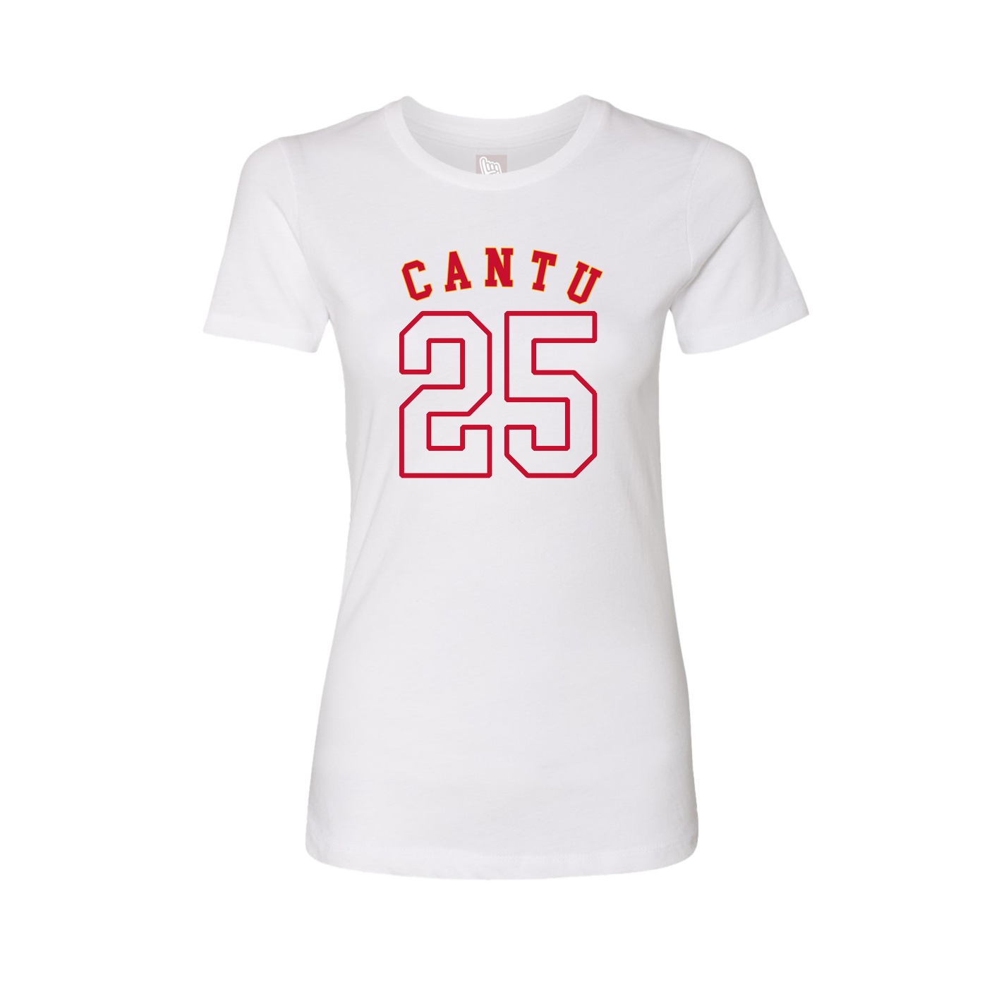 Fitted Women's Tee — Shirsey Arch in White