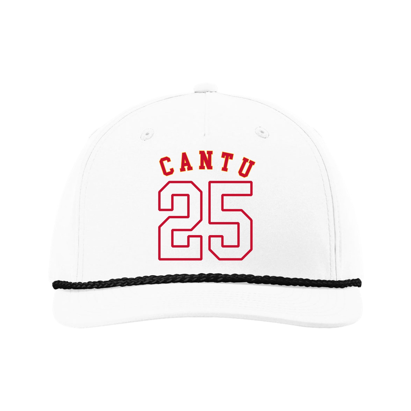 Five-Panel Classic Rope Cap — Shirsey Arch in White