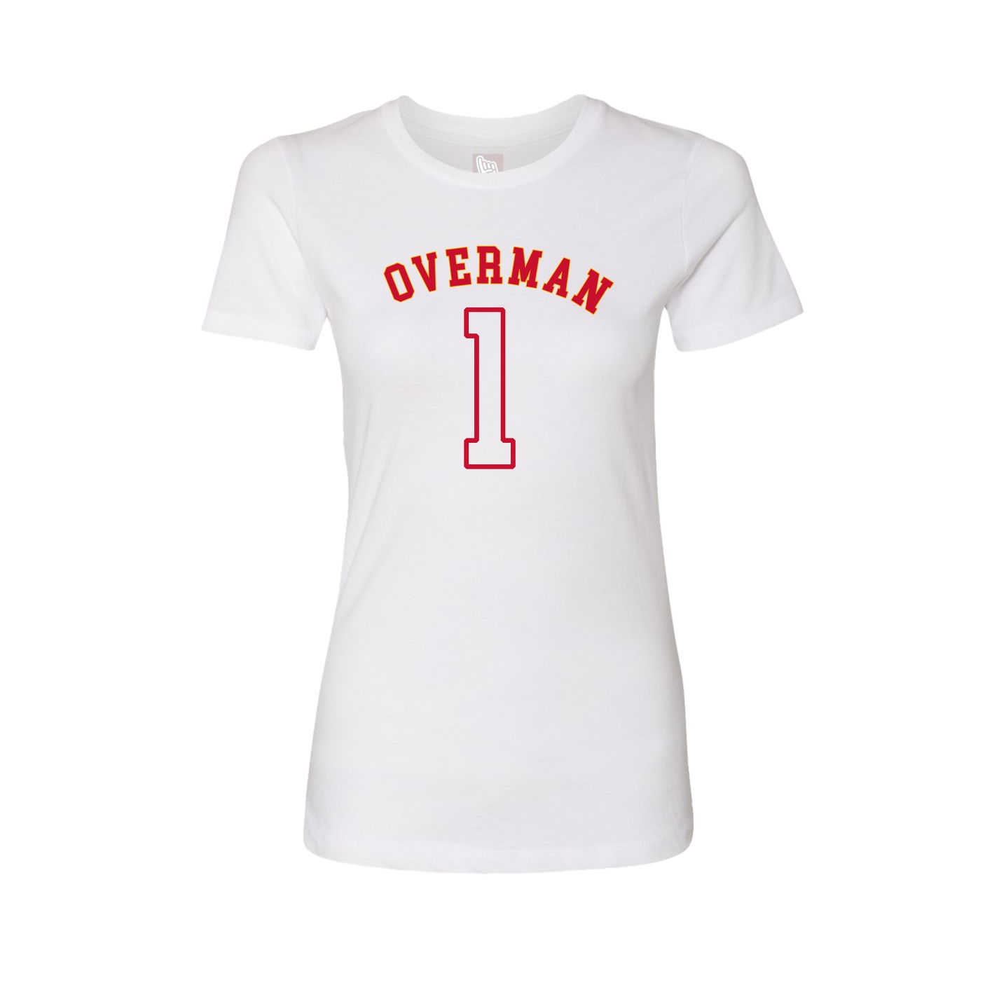 Fitted Women's Tee — Shirsey Arch in White