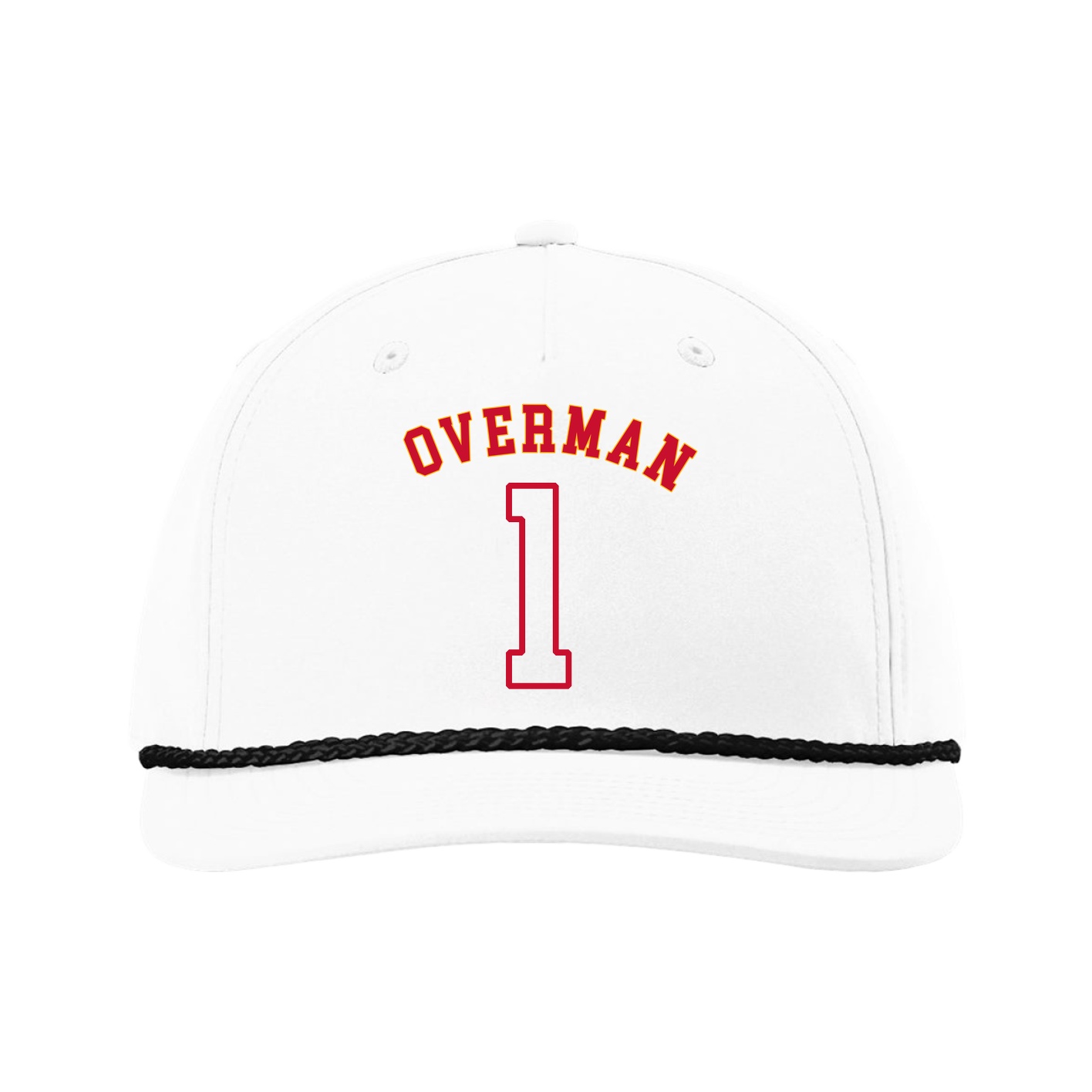 Five-Panel Classic Rope Cap — Shirsey Arch in White