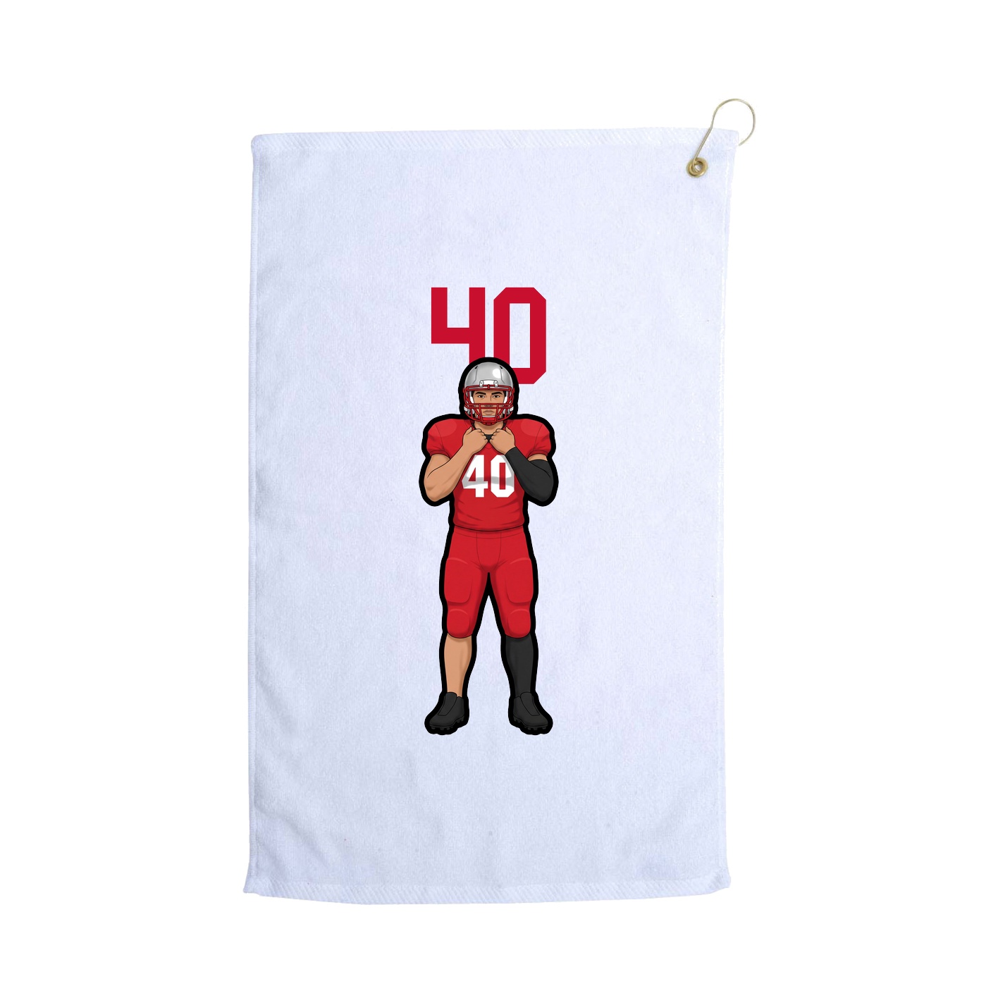 Golf Towel — Number Top in White