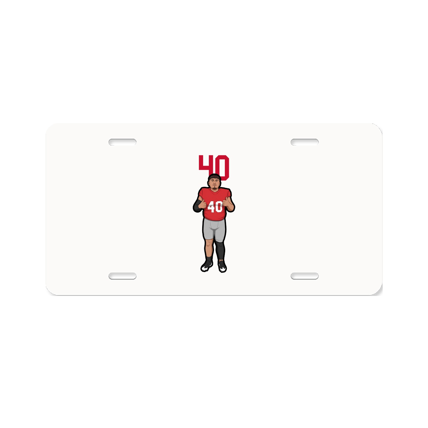 License Plate — Number Top in Classic