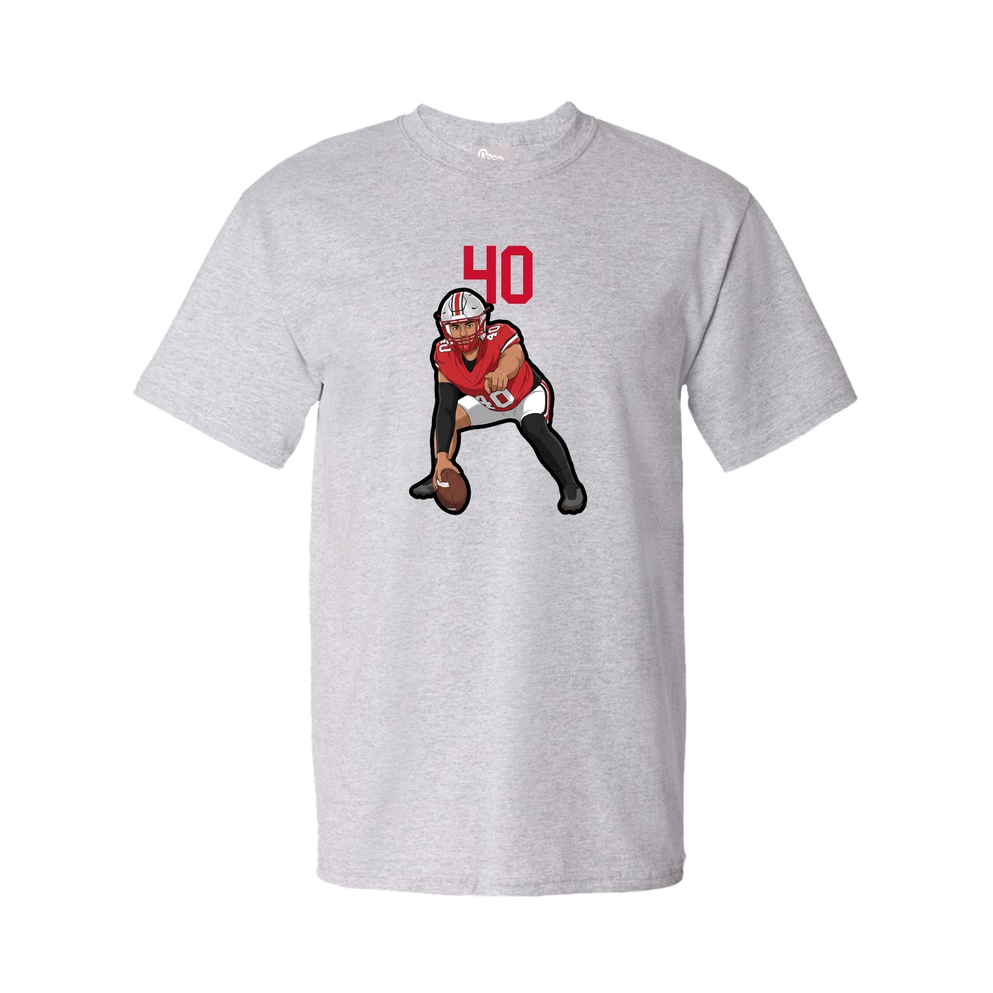 Tee — Number Top in Grey