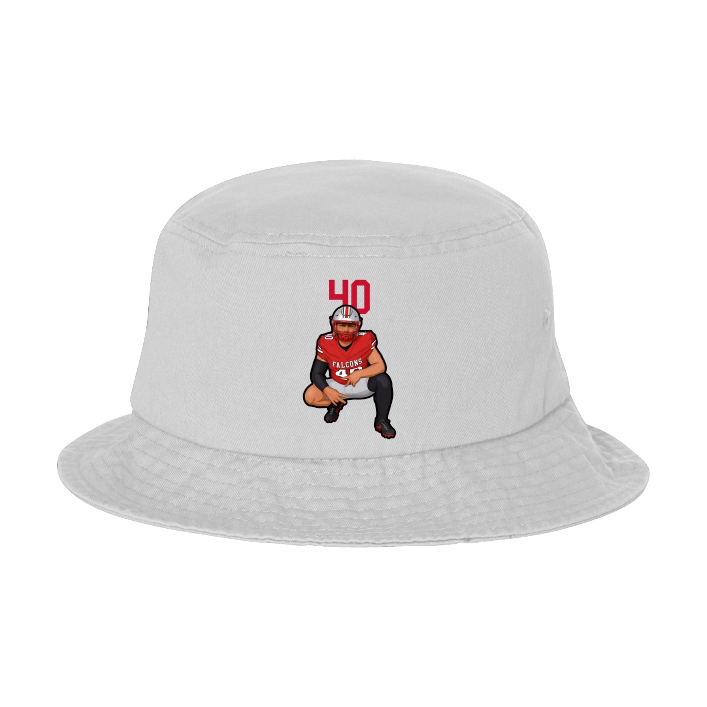 Bucket Cap — Number Top in White