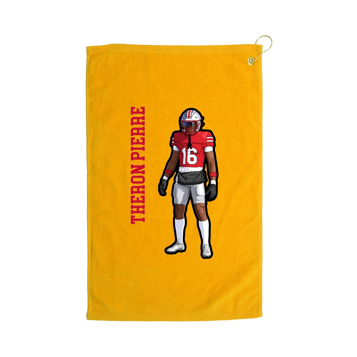 Golf Towel — Name Vertical in Gold