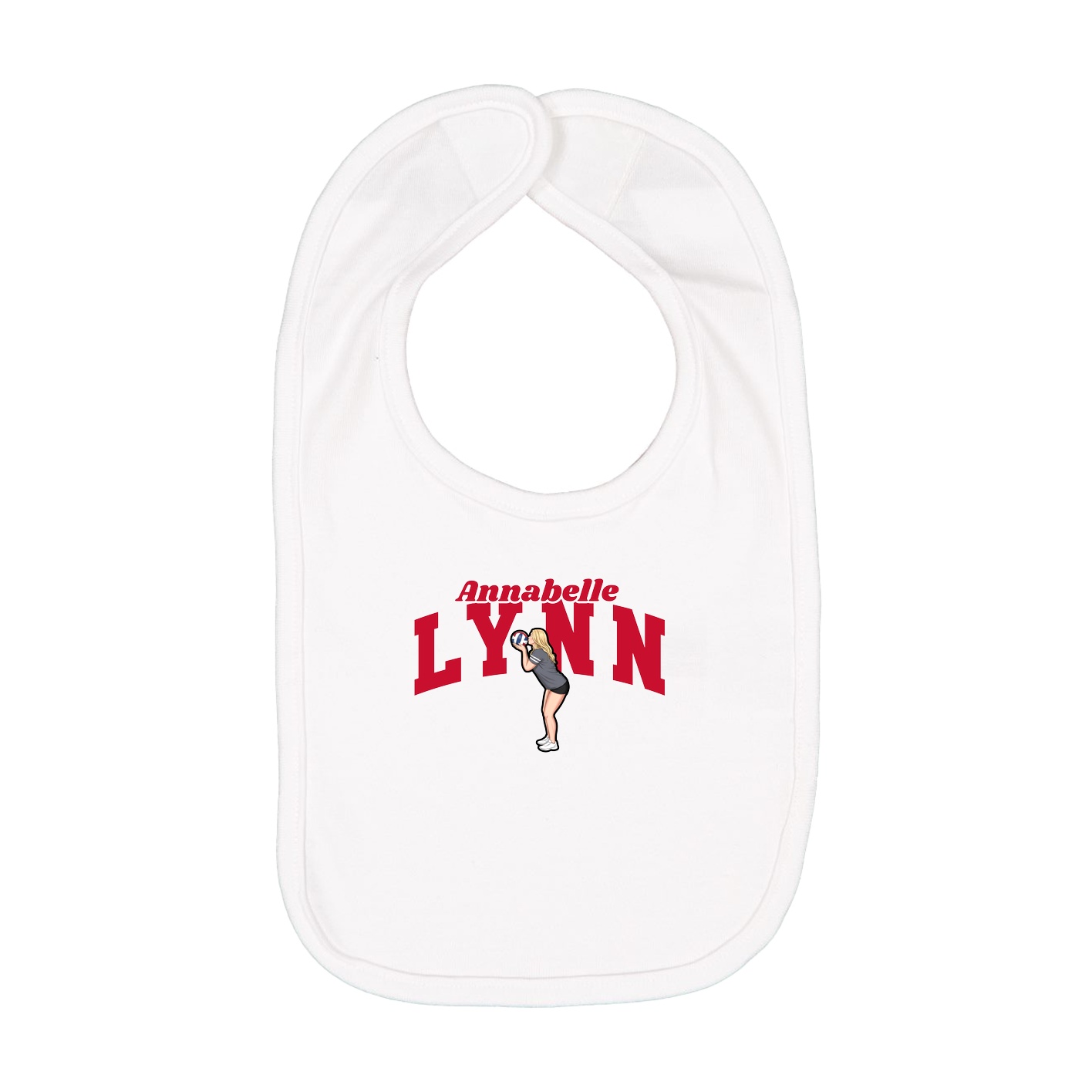 Infant Bib — Signature Arch in White