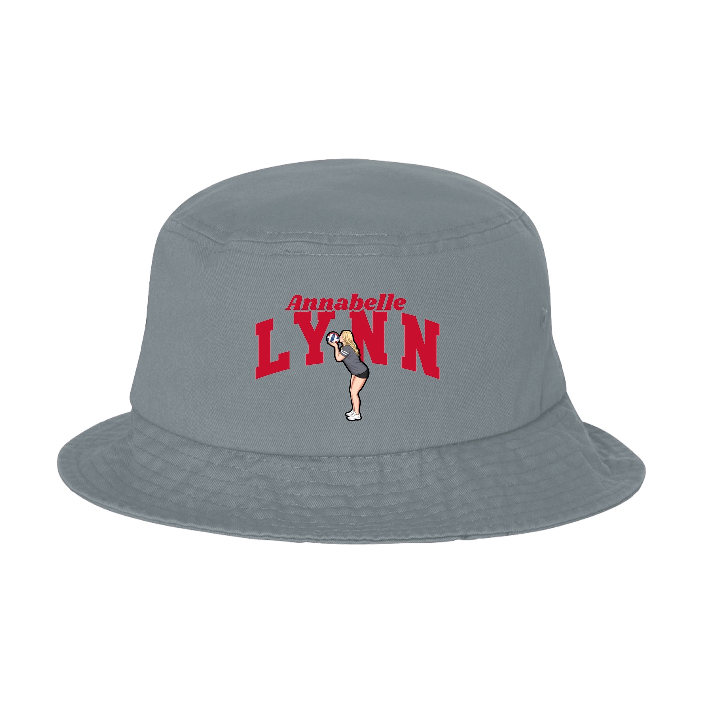 Bucket Cap — Signature Arch in Grey