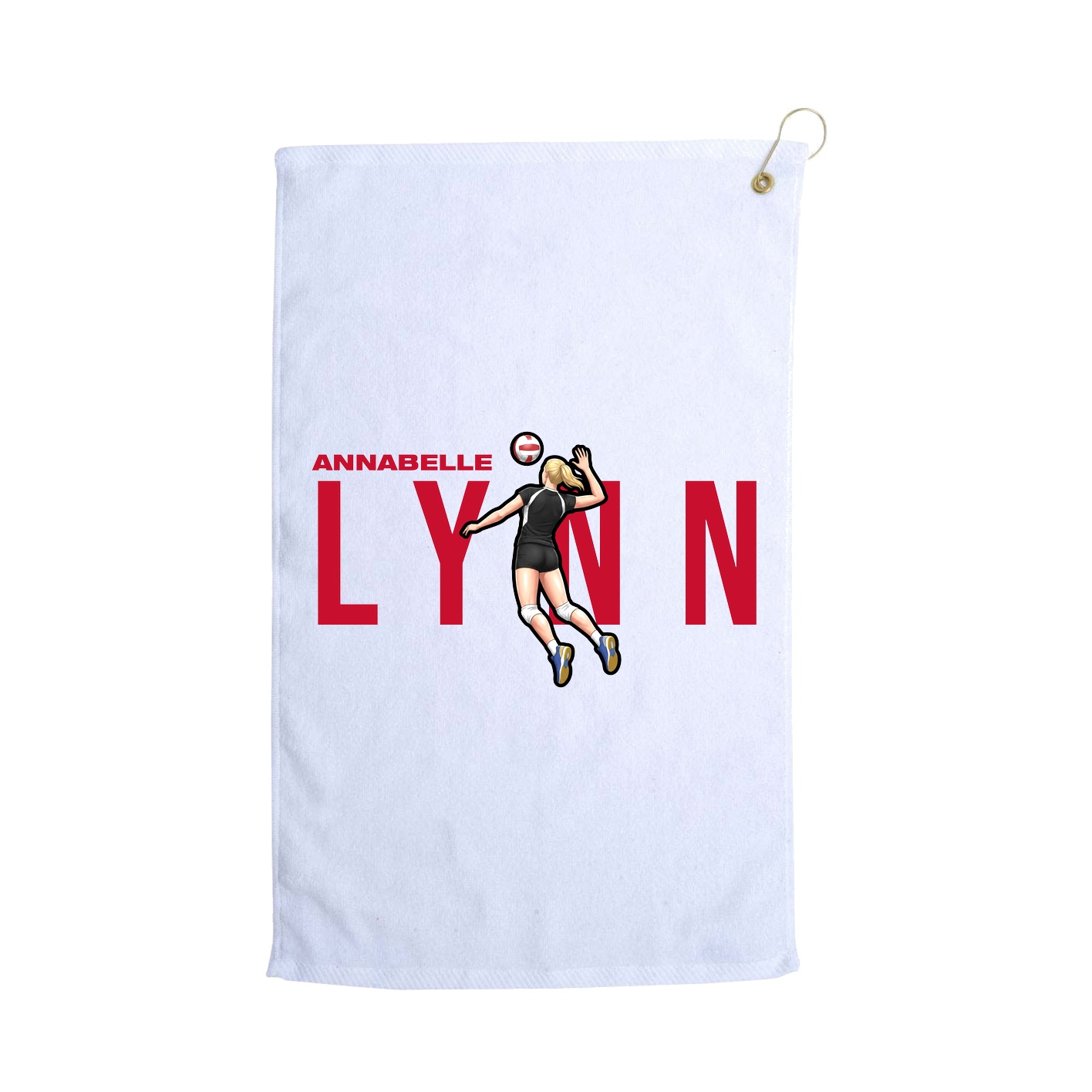 Golf Towel — Player Name in White
