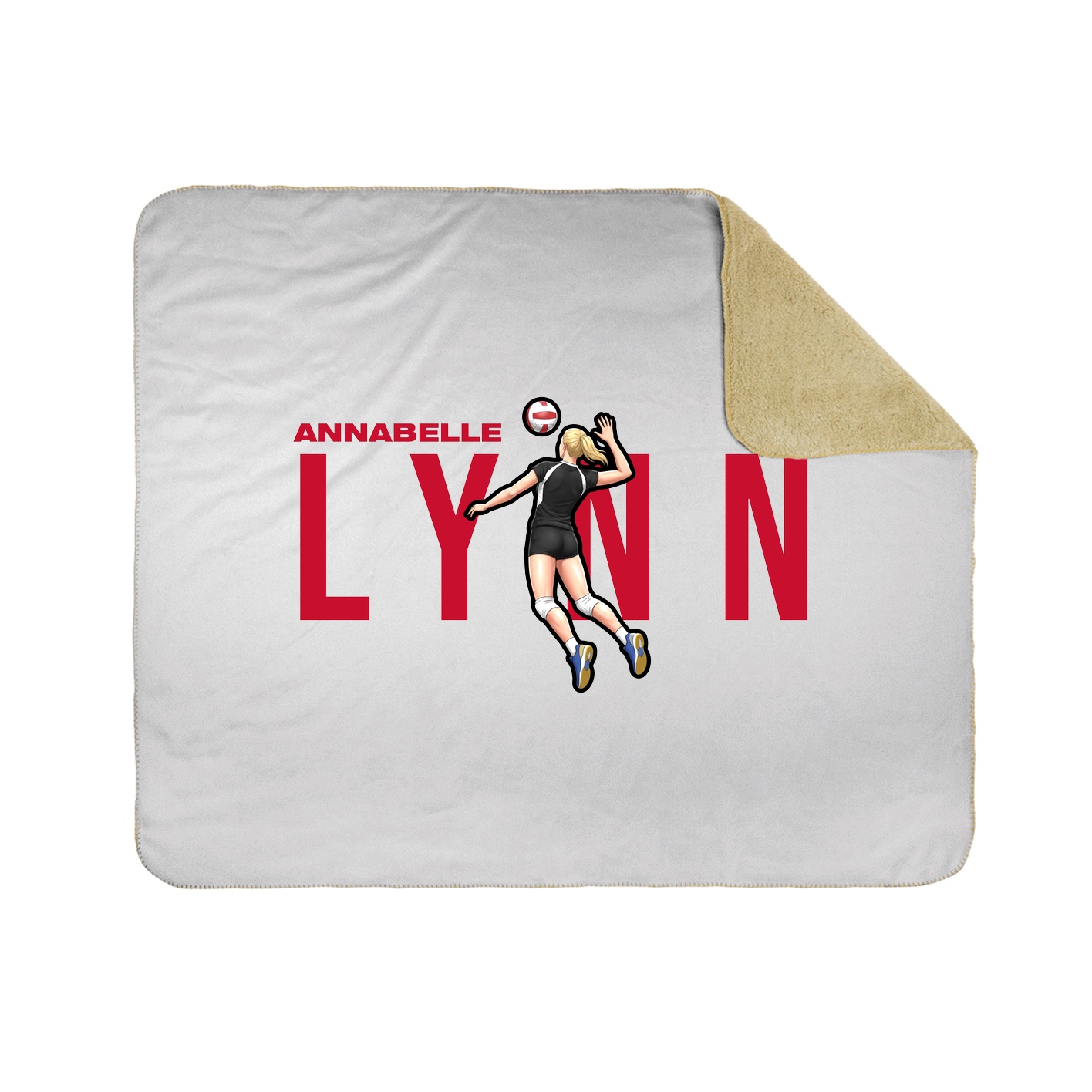 Throw Blanket — Player Name in White