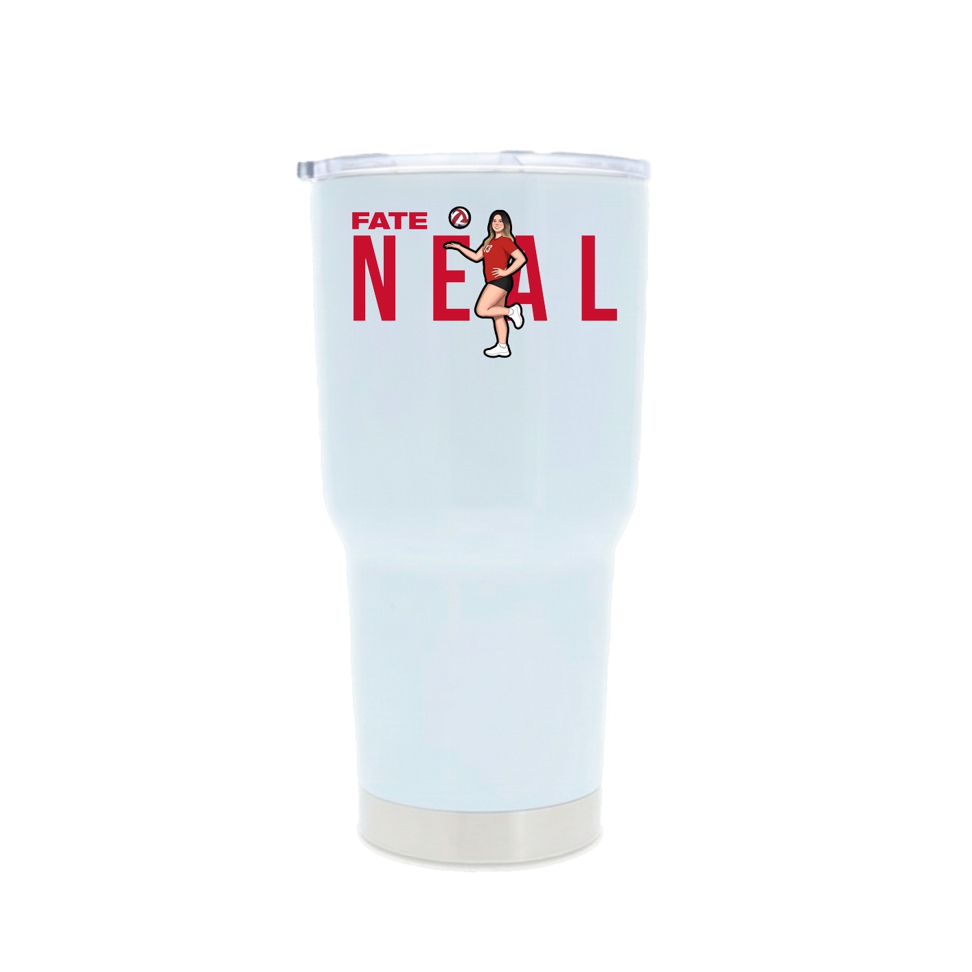30oz Stainless Steel Tumbler — Player Name in White
