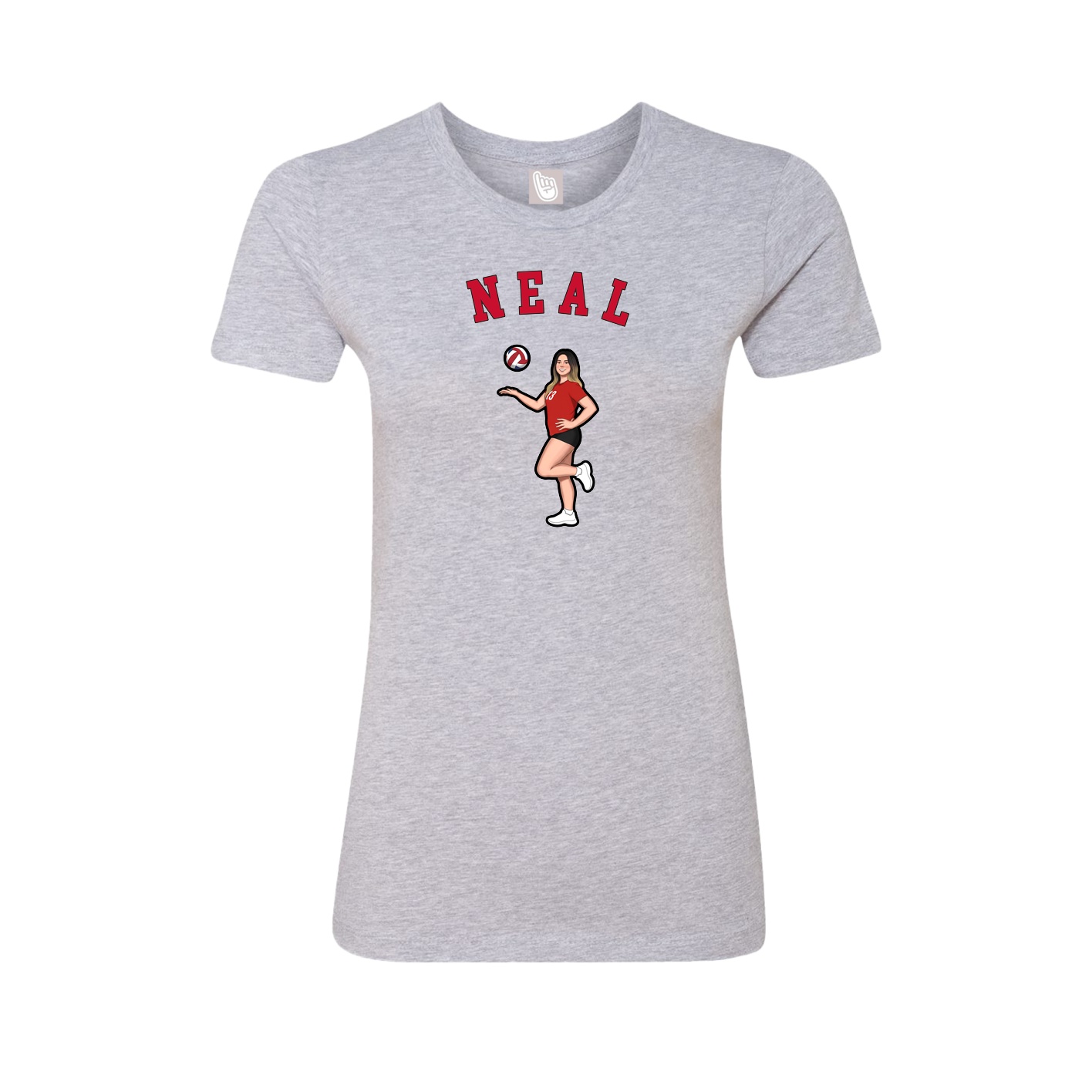 Fitted Women's Tee — Shirsey Arch in Grey