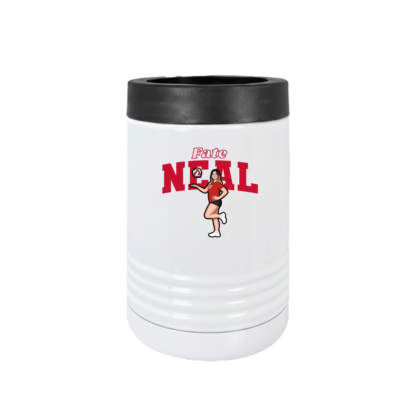 Beverage Holder — Name Arch in White
