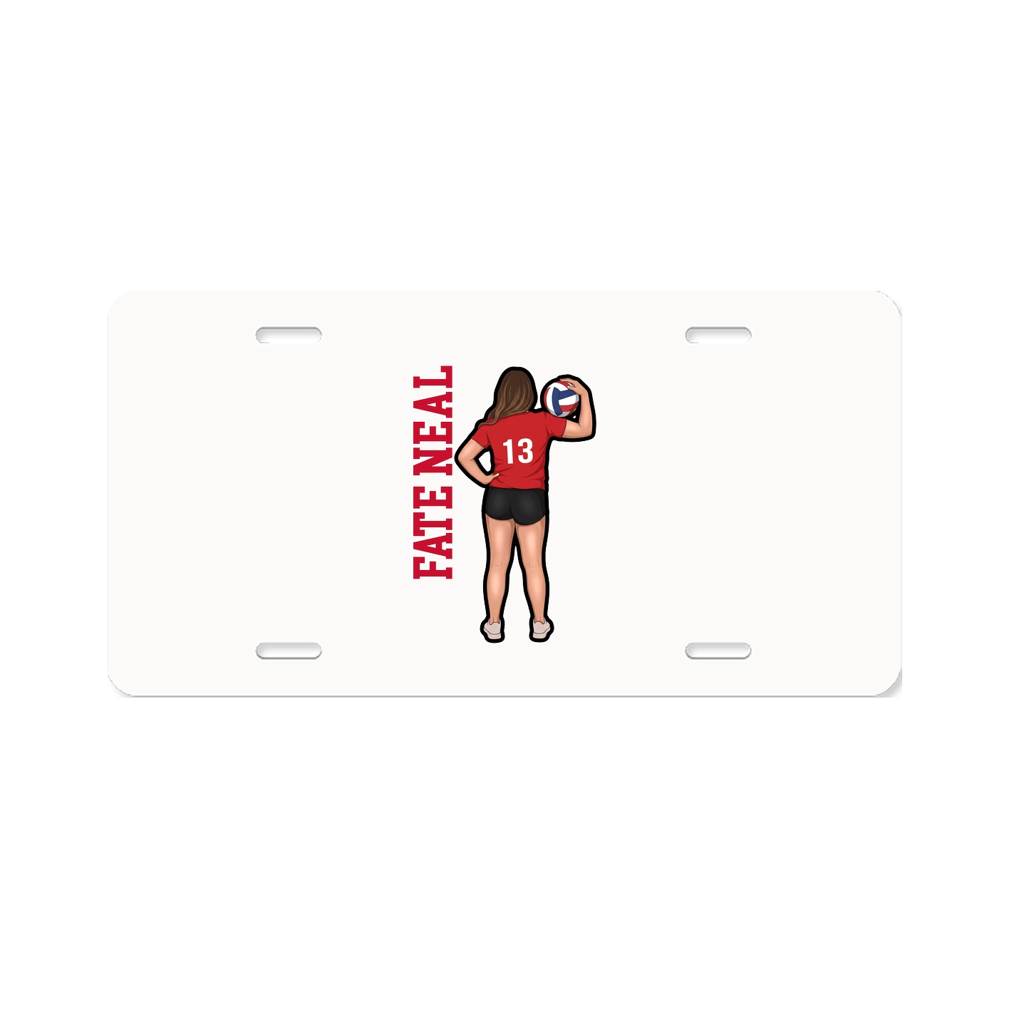 License Plate — Name Vertical in Classic