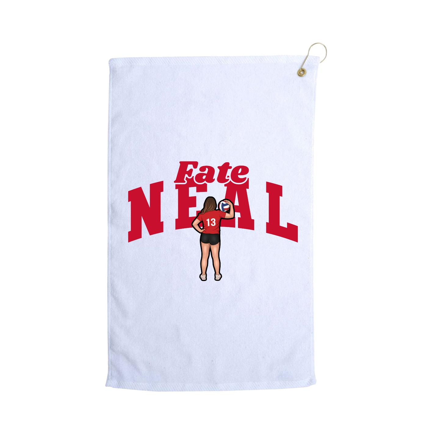 Golf Towel — Signature Arch in White