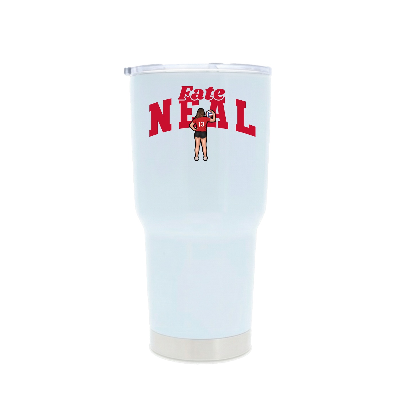 30oz Stainless Steel Tumbler — Signature Arch in White