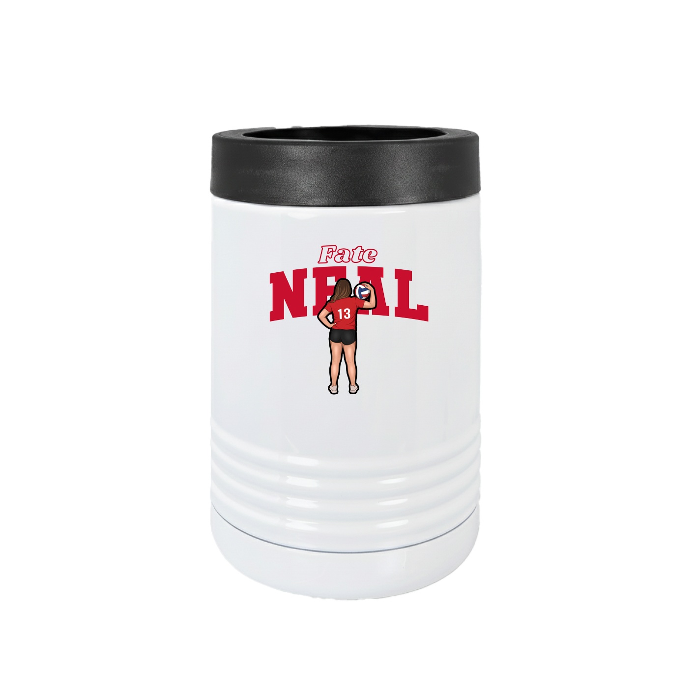 Beverage Holder — Name Arch in White