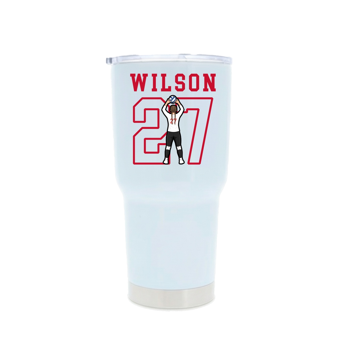 30oz Stainless Steel Tumbler — Shirsey in White