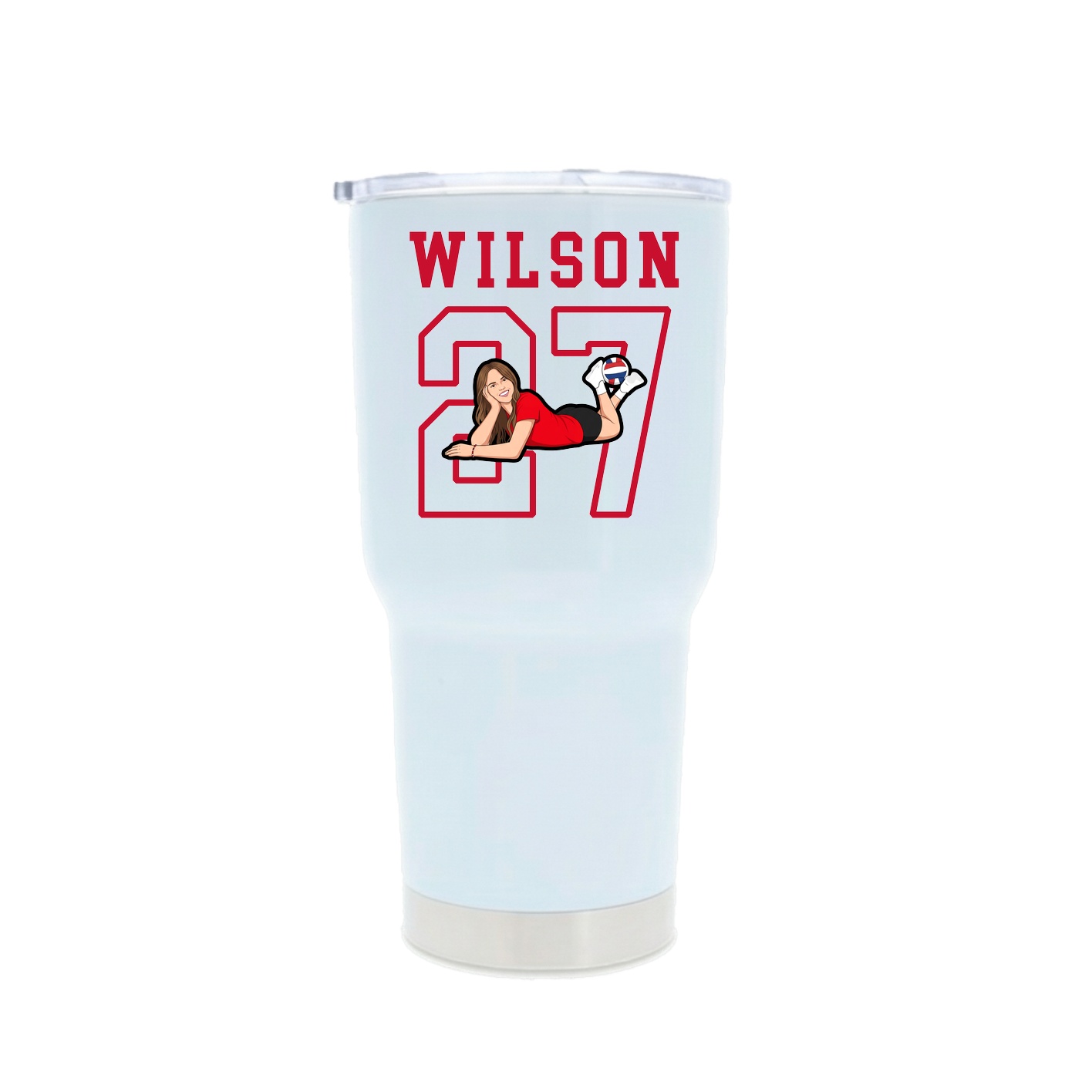 30oz Stainless Steel Tumbler — Shirsey in White