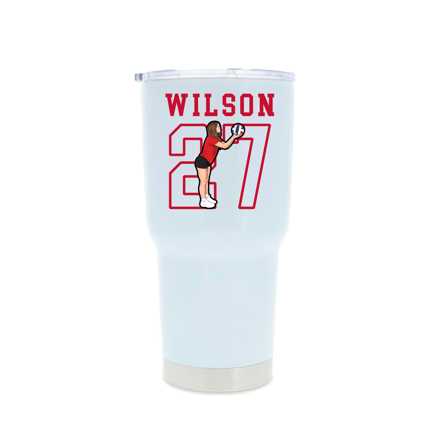 30oz Stainless Steel Tumbler — Shirsey in White
