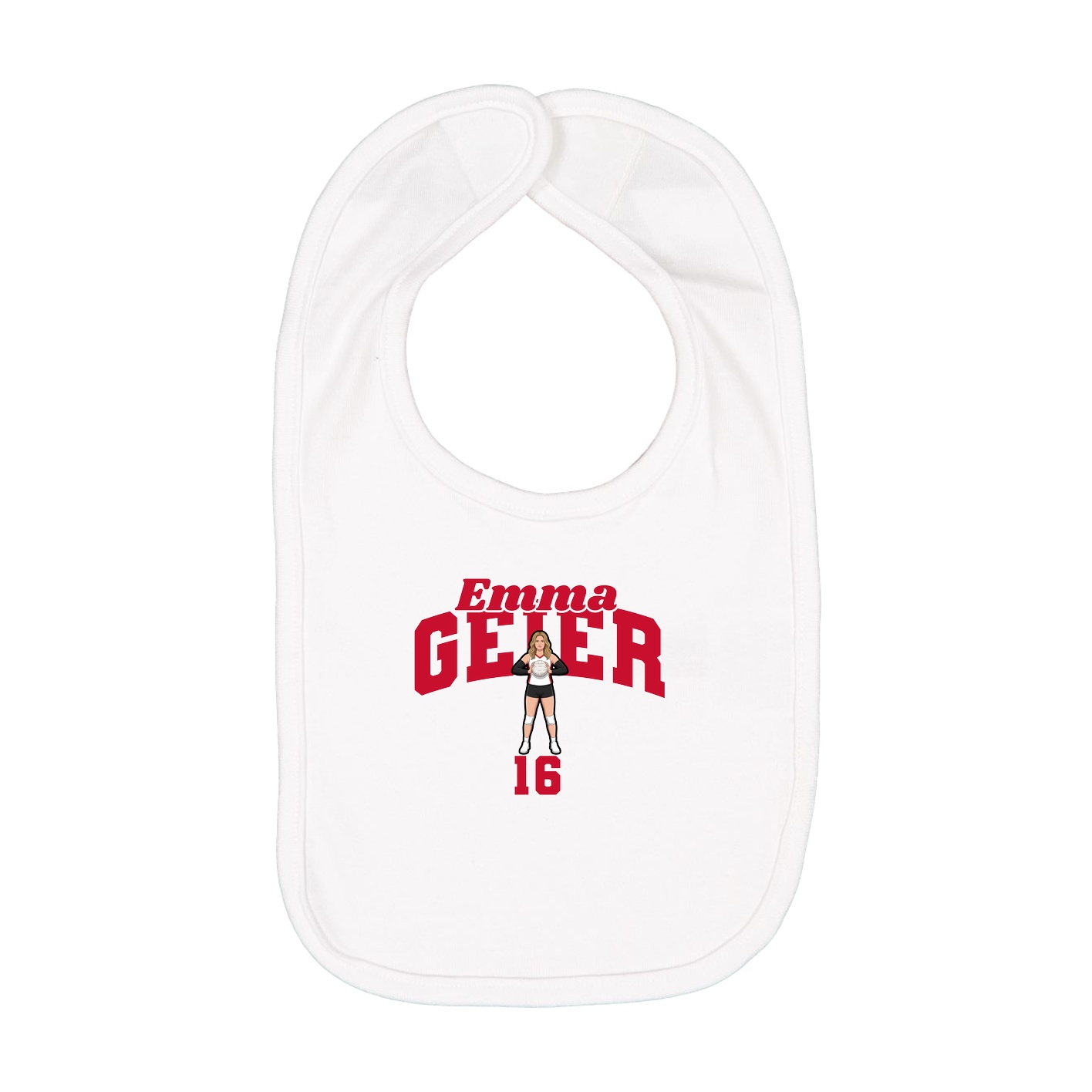 Infant Bib — Signature Arch in White