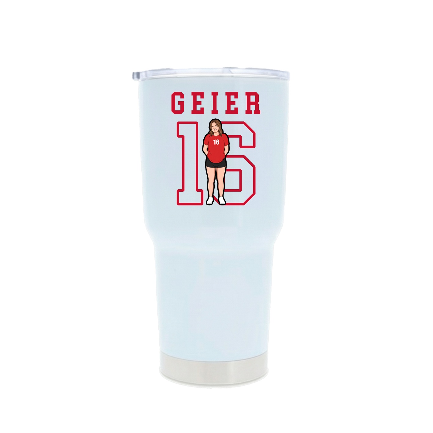 30oz Stainless Steel Tumbler — Shirsey in White