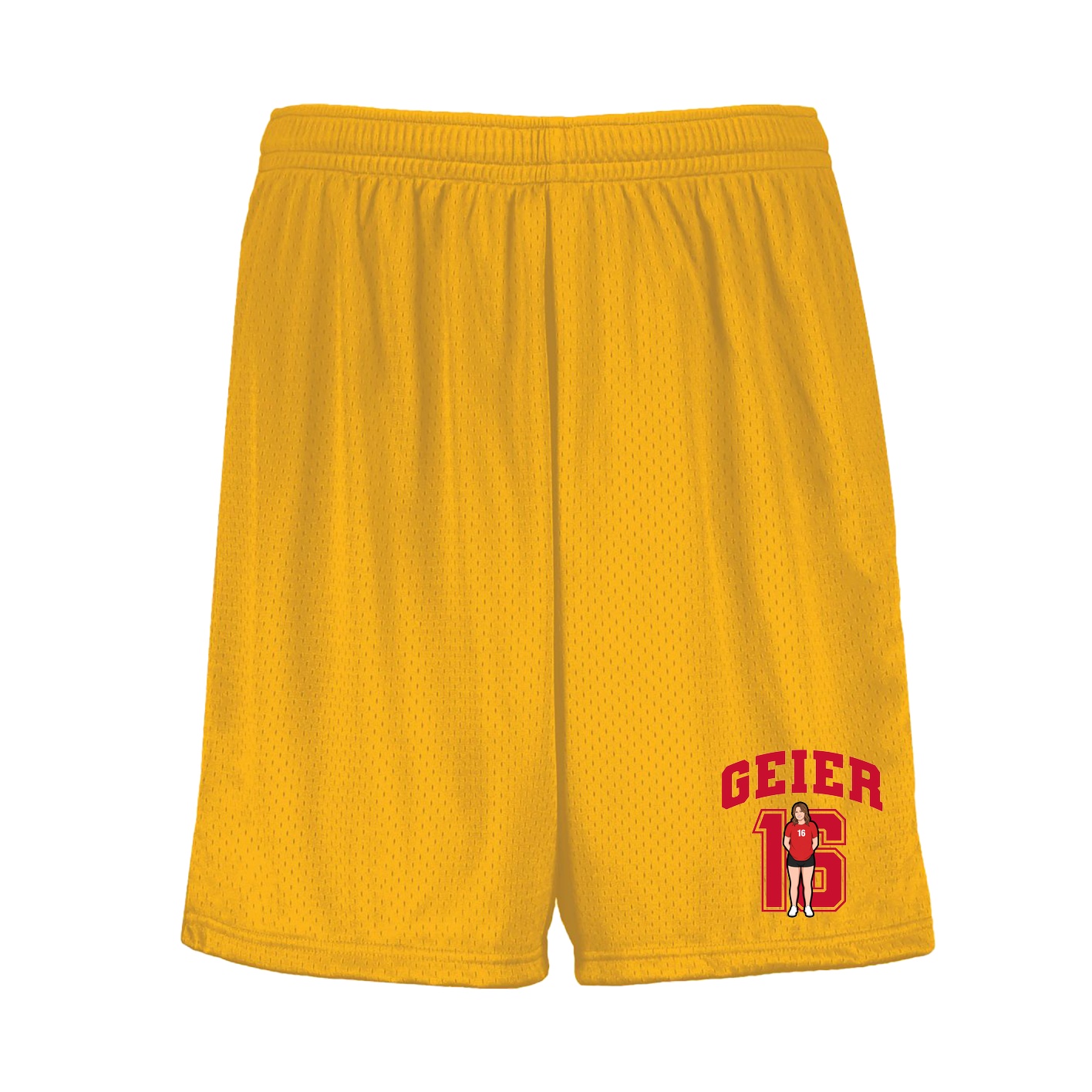 Shorts — Number in Gold